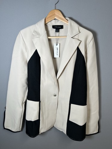 Karen Millen Figure Form Bandage Colour Block Knit Jacket Size Large Women’s - Picture 2 of 6