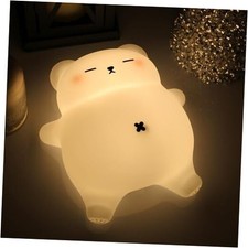 Squishy Night Light for Kids, Bear Silicone Night Light - Rechargeable with