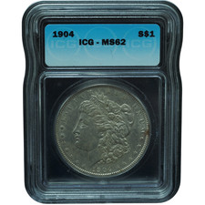 1904 Morgan Silver Dollar ICG-MS62 *JE