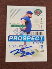 2024 Panini Prospects LUKE LITTLE b Cubs In-Person Signed Autographed AUTO