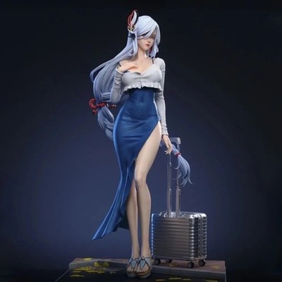 48cm Shenhe Genshin Impact Anime Figure PVC Statue Action Model New Collectible
