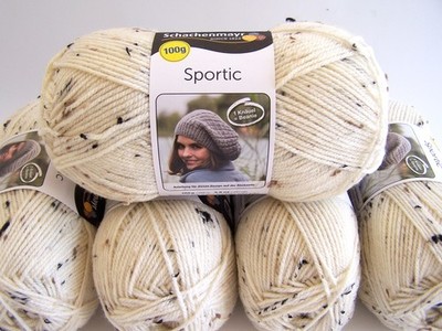 5 x 100g Schachenmayr Sportic - weiches Mischgarn - Fb02 natur tweed (27 /kg)