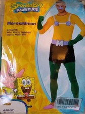 Spongebob Squarepants Mermaidman Halloween Costume Adult Large New