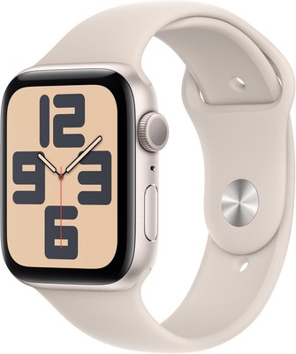 Apple Watch SE (2nd Gen) [GPS 44mm] Smartwatch with Starlight Aluminum Case with