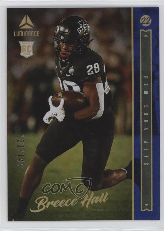 2022 Panini Luminance Rookie Blue 130/149 Breece Hall #108 ne1