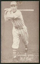 1939-46 Exhibits Salutation (W462) #NNO Mel Ott (low grade/filler)