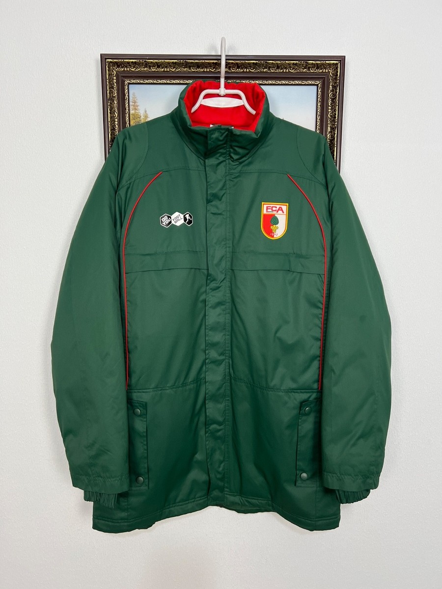 Vintage Augsburg Football Green Jacket Soccer Bomber Warm Mens