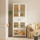 Portable Rolling Plastic Kids/Baby Wardrobe Closet Organizer w/Hanging Rod White