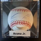 Ronald Acuna Jr. Signed MLB Baseball Beckett Authentication w/cube