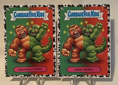 GPK  INTERGOOLACTIC BLACK  KNOCKOUT KING 57a/DUNKIN  DUKE 57b - FREE SHIPPING