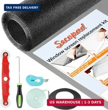 Window Screen Door Repair Kit, 39" x 78" Screen Door Mesh Replacement Kit, Durab