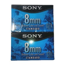  LOT OF 2 Sony Video 8mm Camcorder Video Cassette Tape 120 min 8 MP USA NEW