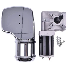 12V 600W Dump Truck Roll Tarp Motor 60:1 76RPM 33A w/ Chrome Cover