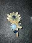 RARE VTG Miriam Haskell Horseshoe Signed Brooch. Gold Tone