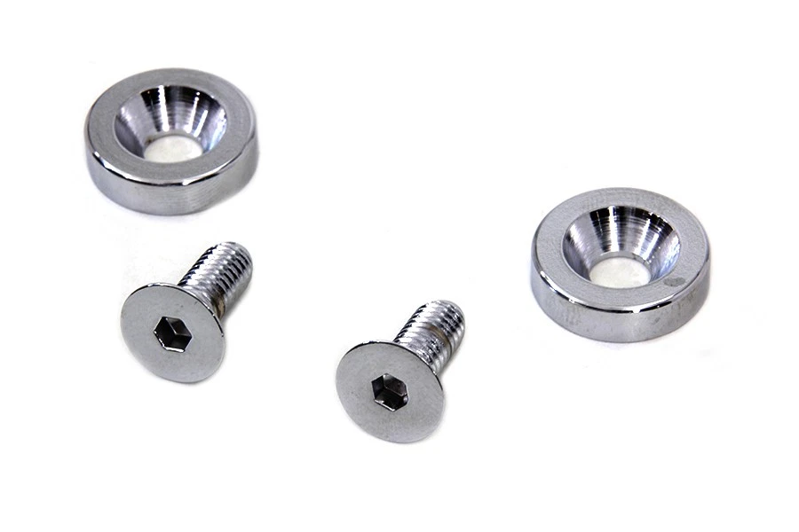 Kit de montagem para tanque de gasolina cromado compatível com Harley Davidson - Imagem 2 de 4