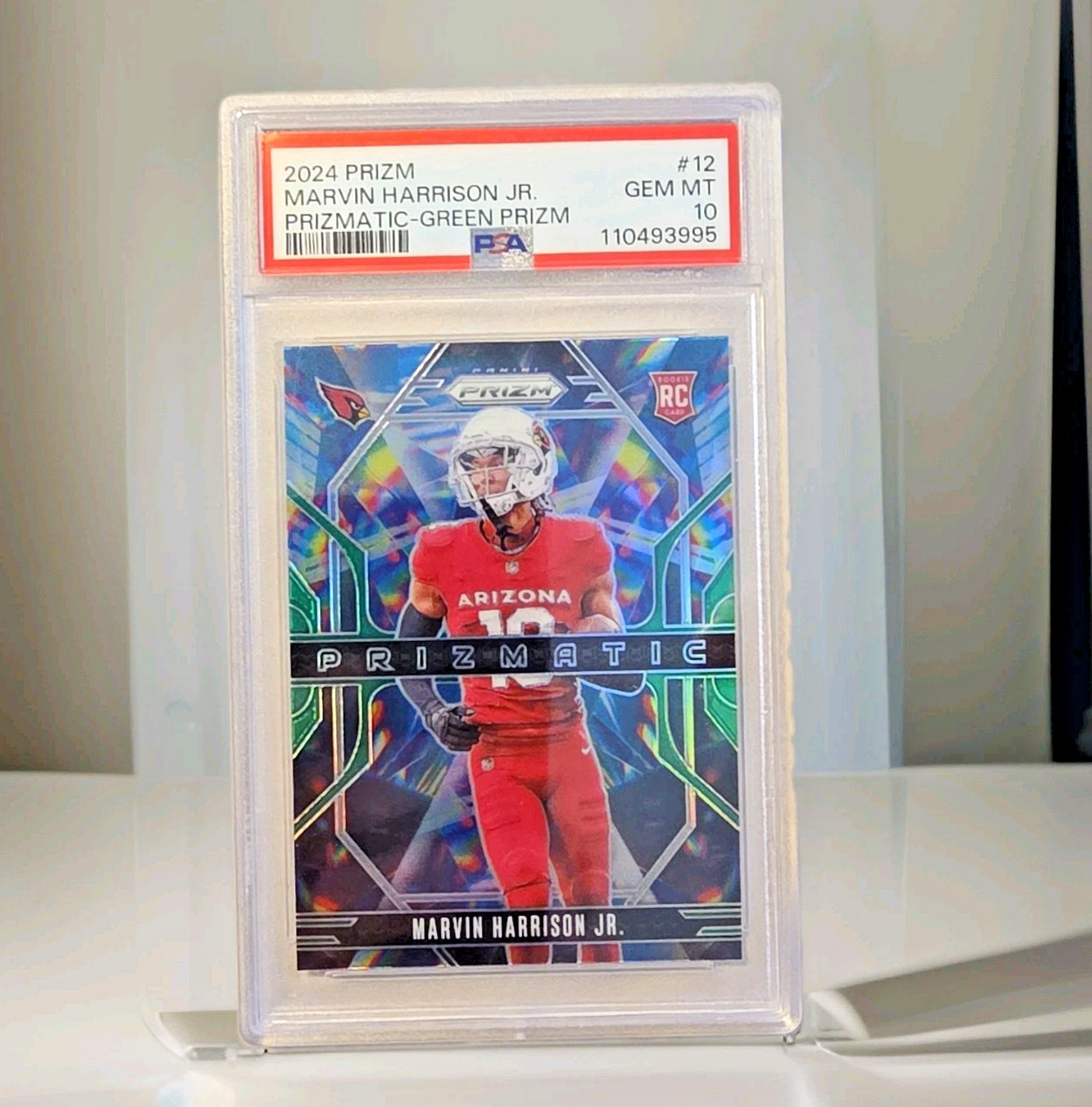 Marvin Harrison Jr. Panini Prizm Prizmatic #12 Green