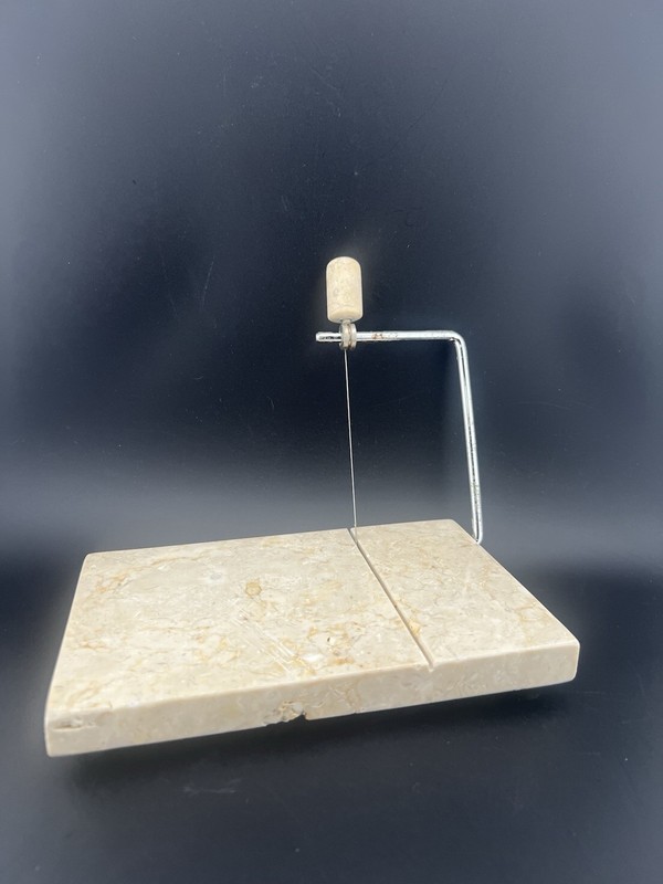 Vintage/Antique Marble Cheese/Butter Slicer/Cutter Stainless Steel Wire Bin D
