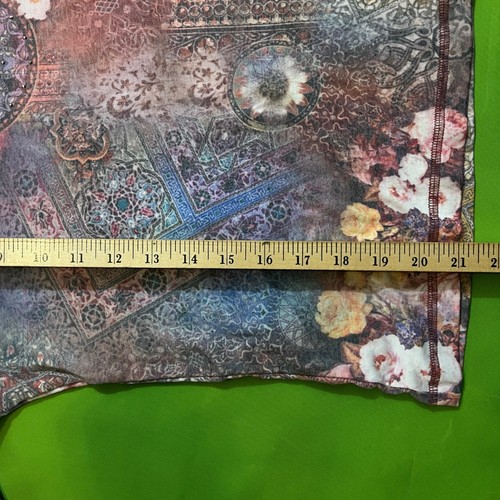 Top Xcit USA stampa floreale manica 3/4 Petite grande medaglione Cottagecore - Foto 5 di 5