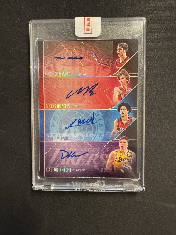 Panini Silhouette Quad Autographs /10 Sheppard Buzelis McCain Knecht Hard Signed