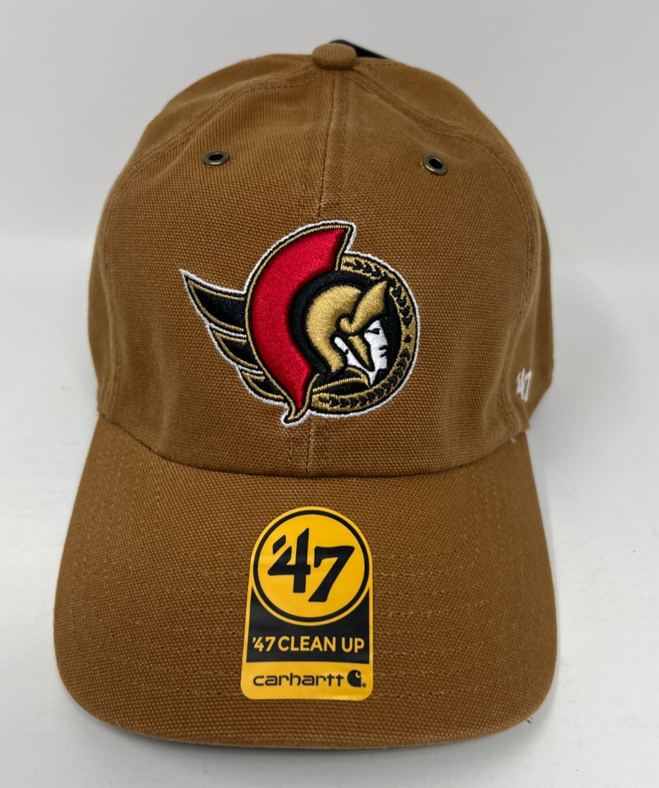 Ottawa Senators Carhartt '47 Brand NHL Clean Up Adjustable Brown Hat