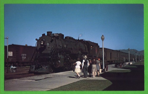 Great Northern Railway Vanishing Vista Steam Train Postcard 8¾x5½ Montana