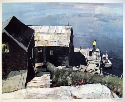 Adrian Dingle ''Prospect Harbour, Nova Scotia'' Large Lithograph - MINT CONDITION