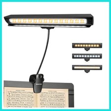 Rechargeable Music Stand Light, 19 LEDs Clip On Reading Light - 3 Level Brigh...