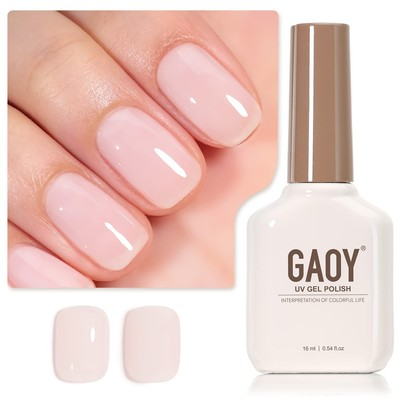 #ad GAOY Sheer Light Pink Gel Nail Polish 16ml Jelly Milky White $12.63