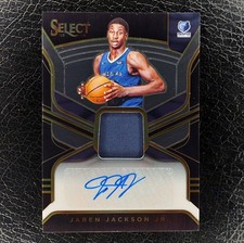JAREN JACKSON JR /99 RC RPA Rookie Patch Auto 2018-19 Select Basketball Card