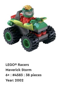 2002 Lego Racers Maverick Storm-Sprinter-Hot Arrow 4594 & 4583 Pull-Back Action