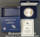 2012-W US Proof Silver Eagle-1 oz .999 Fine Silver-OGP #2
