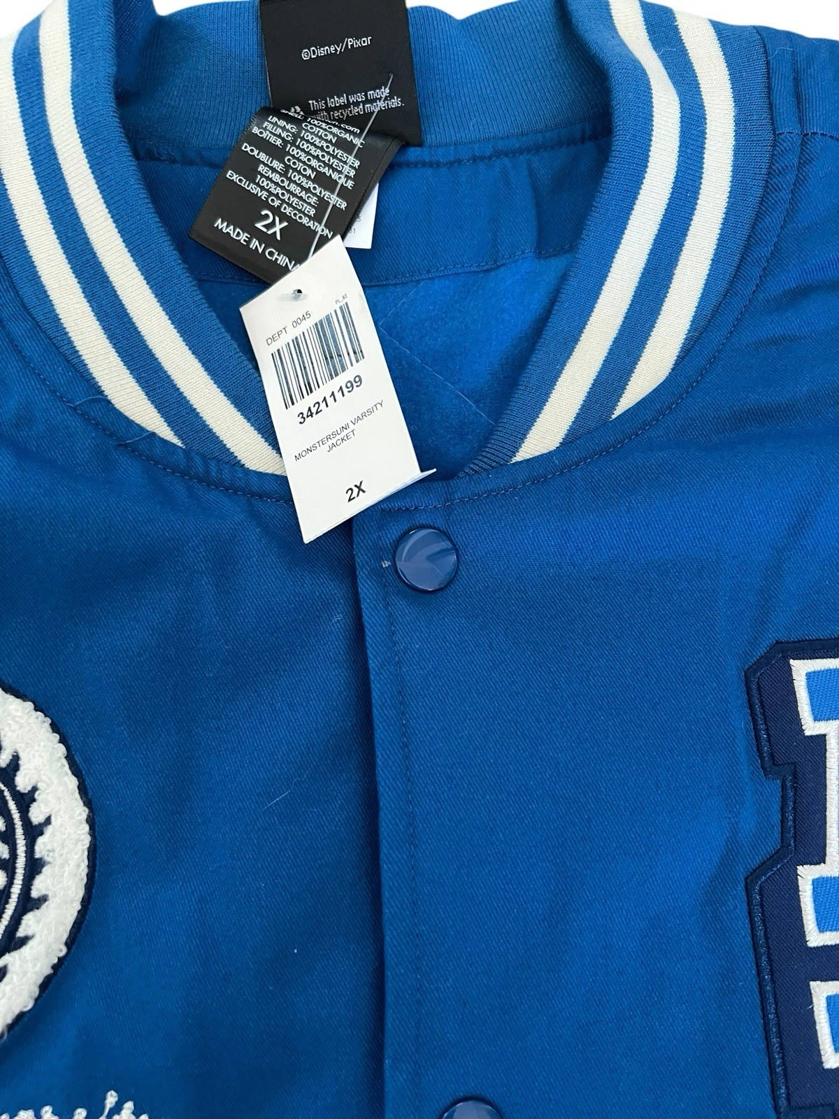 Disney Pixar Monsters University Varsity Jacket Unisex Sizes 2X NWT image 8