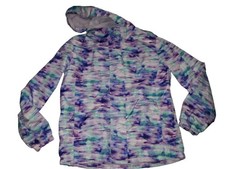 Eddie Bauer Girls Hooded Puffer Jacket Ombre Style Purple Large 14 / 16 NEW