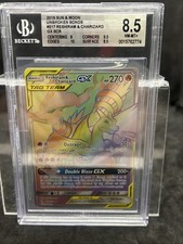 Reshiram & Charizard GX Pokemon Unbroken Bonds 217/214 Full Art Secret BGS 8.5