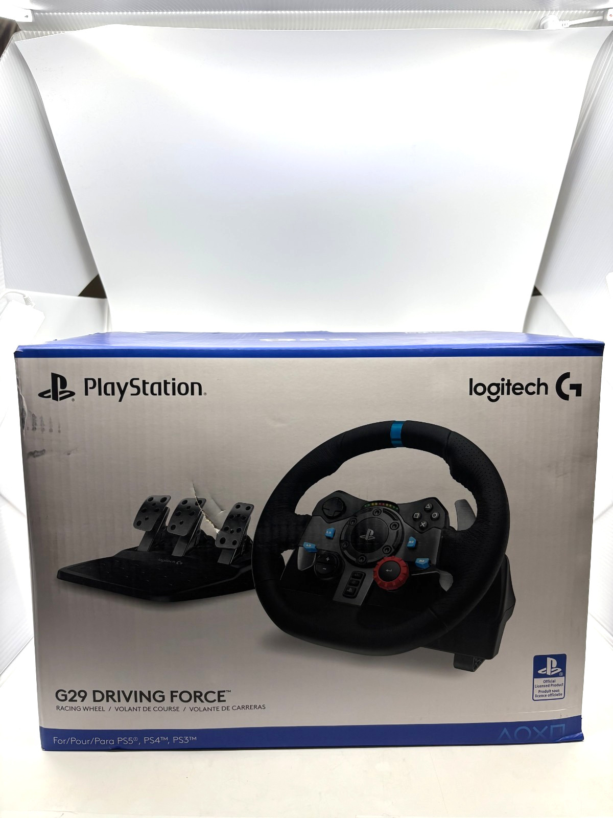 Logitech G29 Driving Force Racing Wheel and Floor Pedals for PS5, PS4, PC, Mac