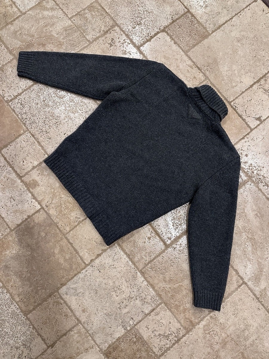 Prada x Raf Simmons Chunky Grey Turtle Neck Knit Sweater | eBay