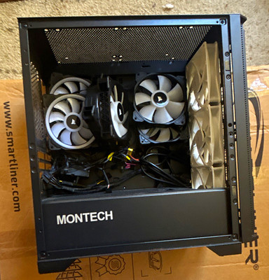 MONTECH AIR 100 ATX Mid Tower PC Case Black Steel 0x 5.25'' Drive Bays