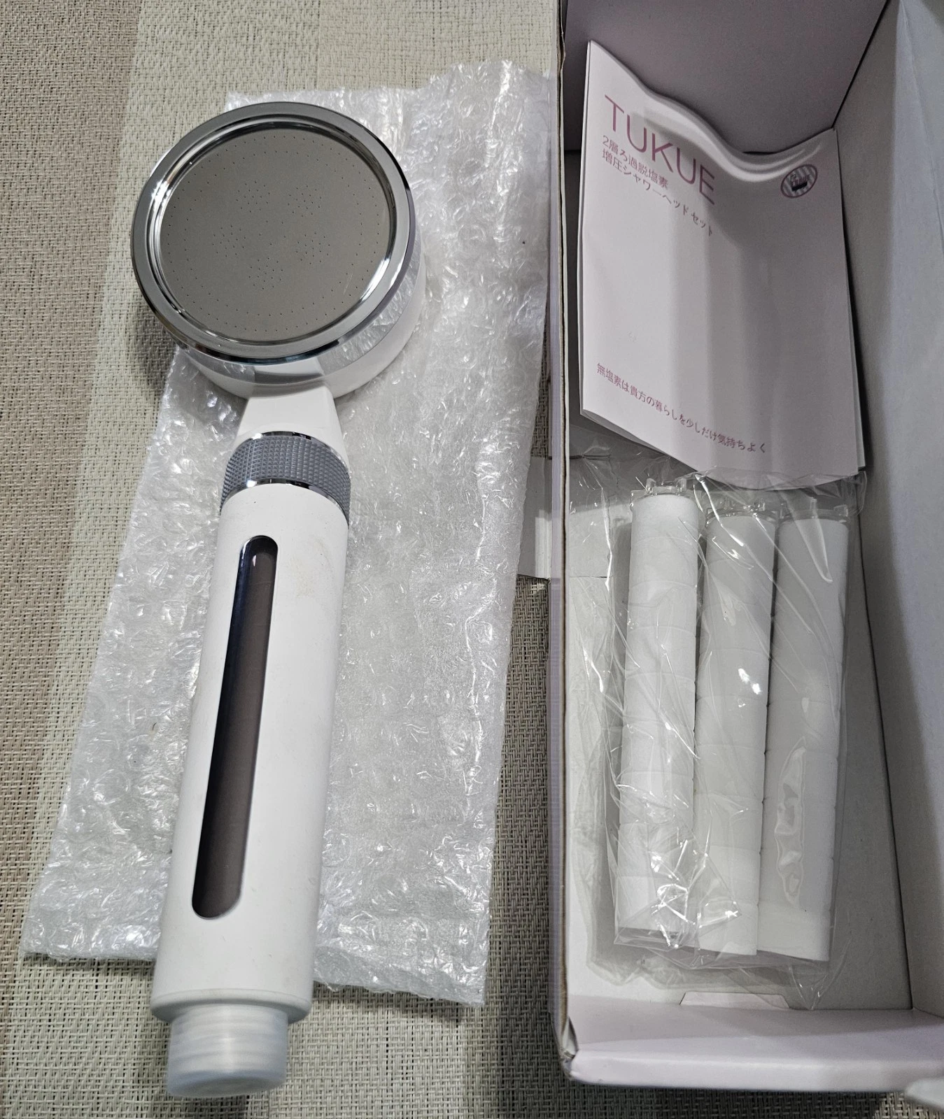Handheld Charcoal Shower Head With 3 Extra Filters