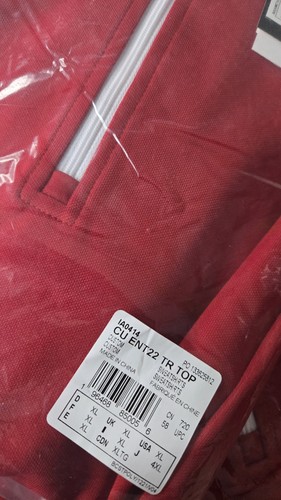 Adidas Entrada 22 Training Soccer/Football Top - Red - Size XL - Picture 4 of 4