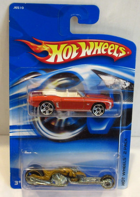 HOT WHEELS 2 PACK ~1969 CAMARO CONVERTIBLE & HAMMER SLED CHOPPER~