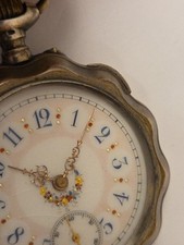 seltene Silber Herren Taschenuhr mit Super Zifferblatt um 1900 Rarität
