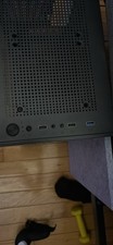 Black ATX Mid-Tower PC Case w/ Tempered Glass Side Panel, Front USB Audio