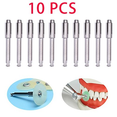 10 Pcs Dental Flexi Disc Mandrel Fit Soflex For Sof-Lex Pop-On Polishing Disc US