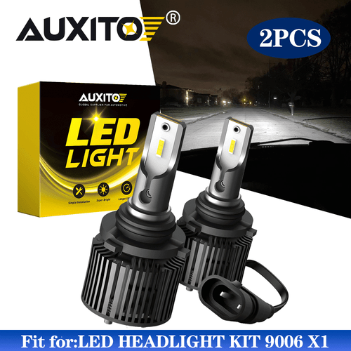 AUXITO 9006 LED Headlight Bulbs 16000LM 6000K Xenon White Mini Size Low Beam - Picture 1 of 11