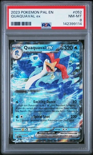 Pokemon Paldea Evolved - Quaquaval EX 052/193 (PSA 8)