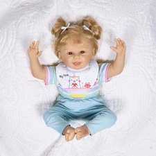 PARADISE GALLERIES 19"Real Toddler Girl Doll Collectible Michelle Fagan Designer