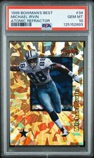 1998 Bowman's Best Michael Irvin Atomic Refractor #34 PSA 10