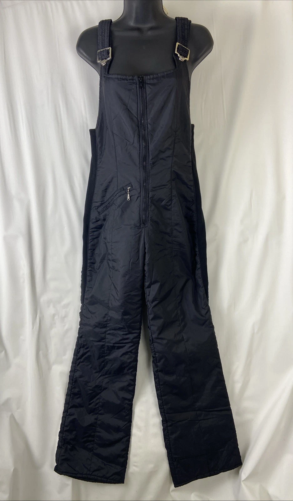 Vtg Obermeyer Randy Teens Size 30x31 Black Snow Overall Adjustable Hong Kong