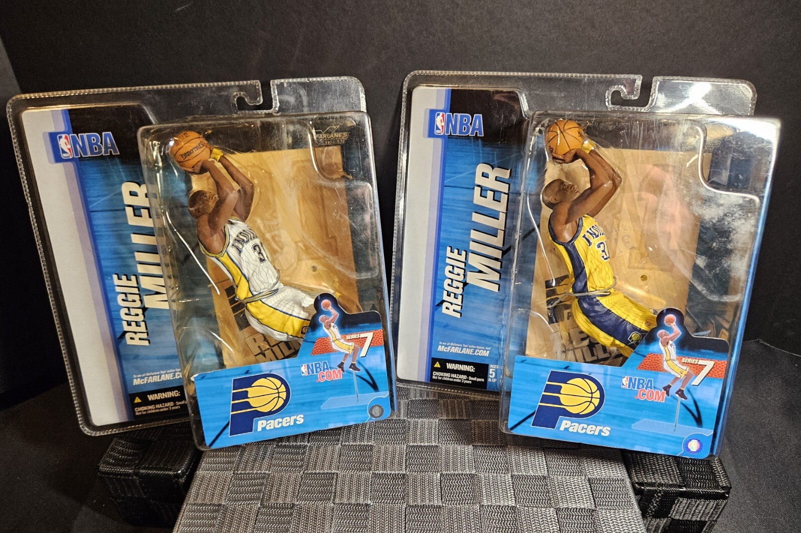 Reggie Miller (Base & GOLD Variant) NIB/SEALED McFarlane Toys 2004 NBA Series 7
