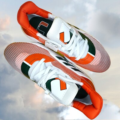 NWT Adidas USF Miami Hurricanes Basketball Pro Bounce 2019 Low Tops Size 12 Mens NWT Adidas USF Miami Hurricanes Basketball Pro Bounce 2019  main image 2